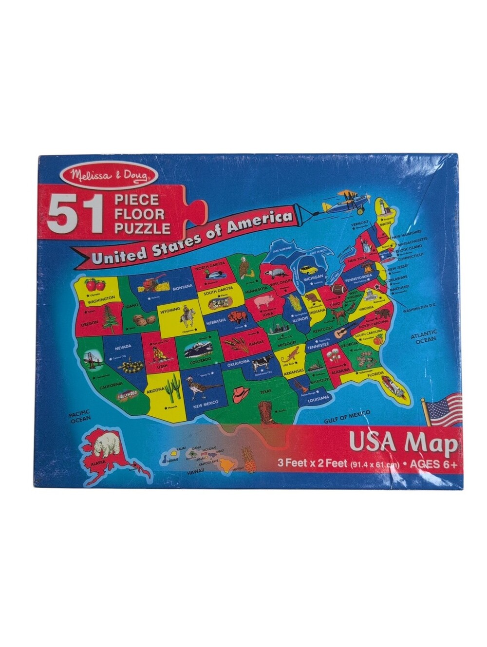 United States 51 Piece Floor Puzzle *Please Read*